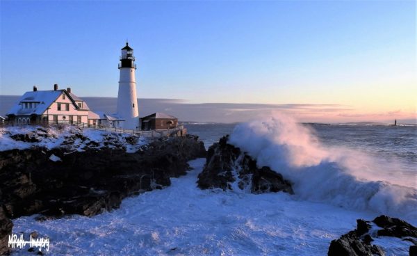 Portland Head Lighthouse Blizzard