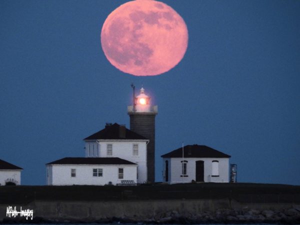 Watch Hill Lighthouse Full Moon