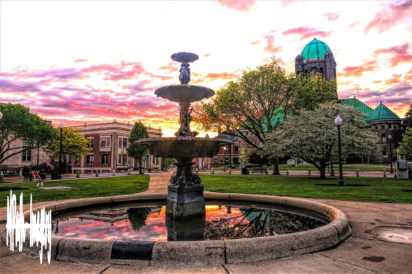 Sunset on Taunton Green