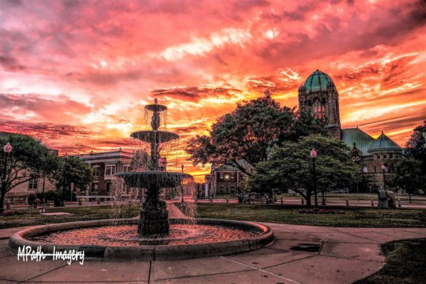 Sunset on Taunton Green