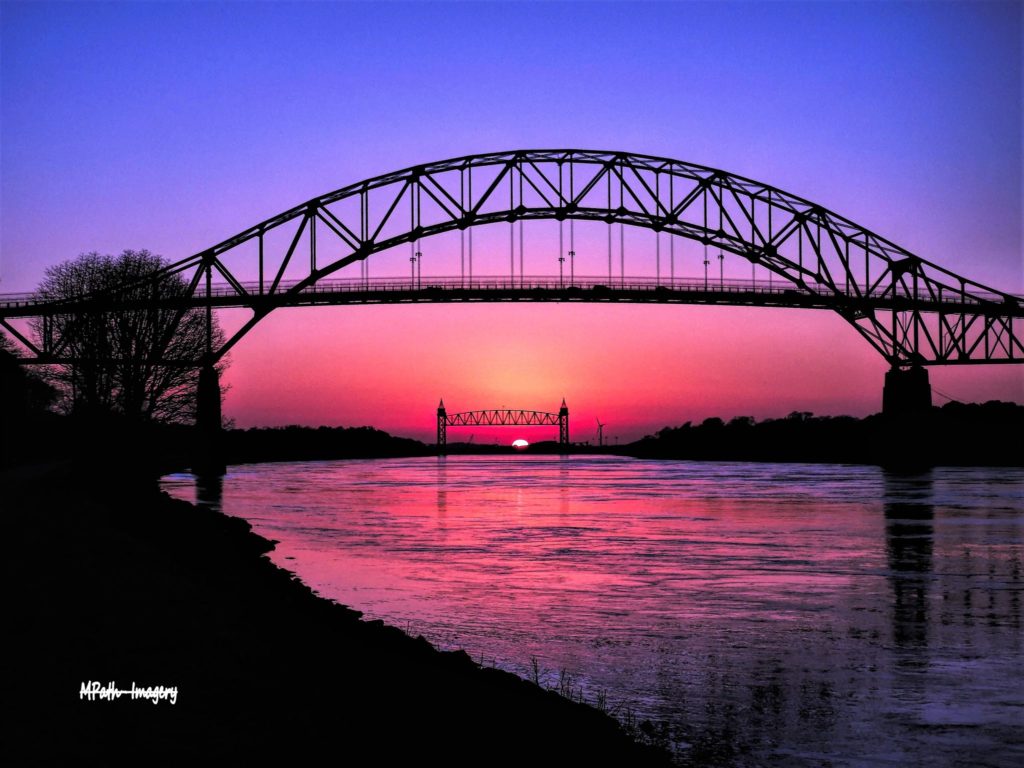 Cape Cod Train Bourne Bridge Sunset