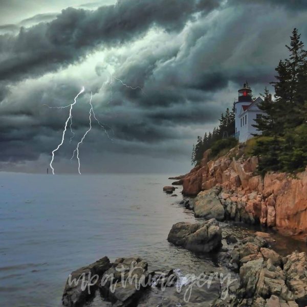 Bass Head Harbor Lighthouse Thunderstorm