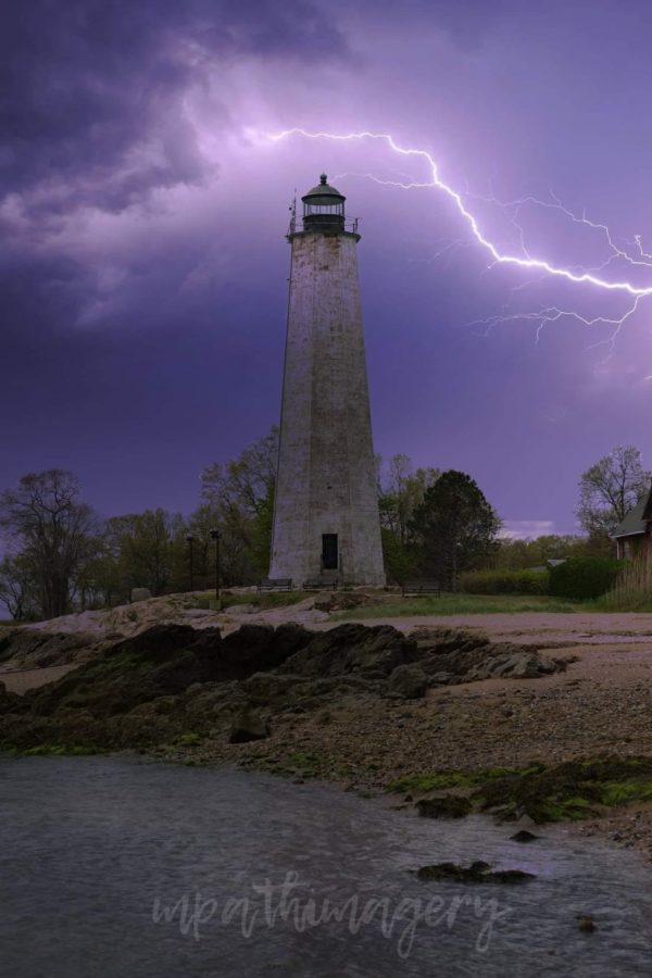 Five Mile Point Lighthouse Lightning